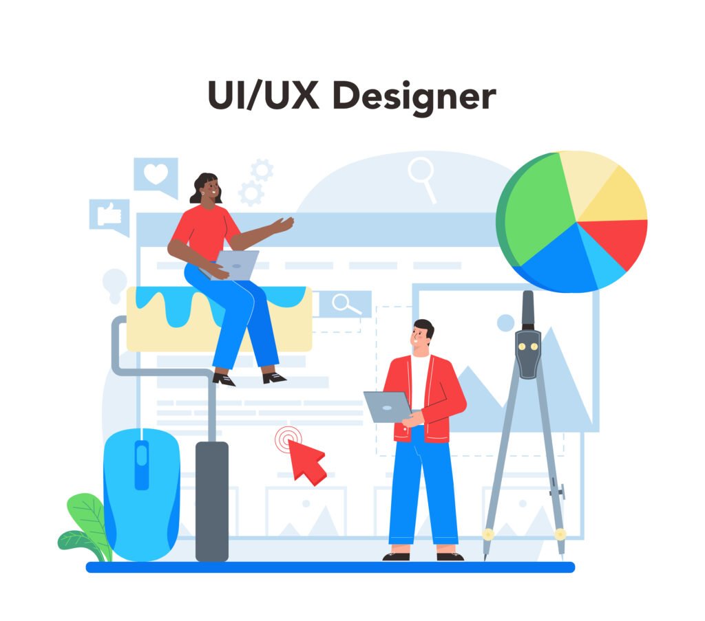 ux ui designer concept. app interface improvement. user interface